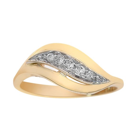 0.10 Carat Round Cut Diamond 14k Ring - Picture 1 of 3